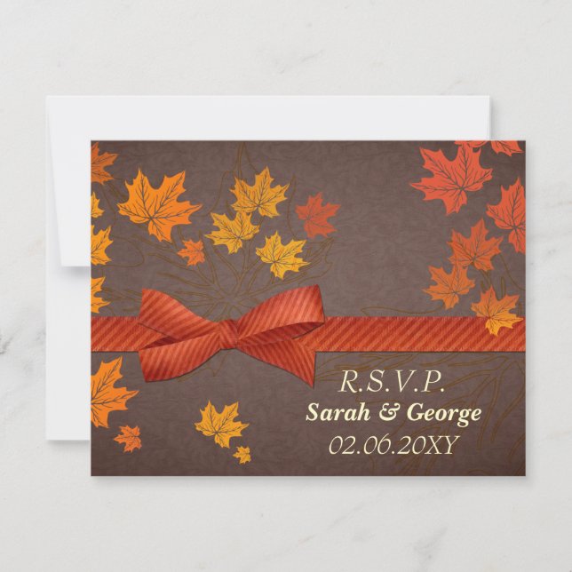 tarjetas rsvp de casamiento (Anverso)