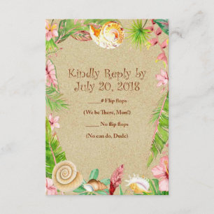 Tarjetas RSVP de casamiento floral de casamiento e