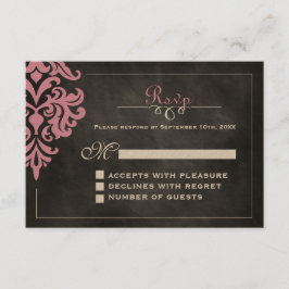 Tarjetas RSVP de Chalkboard Vintage
