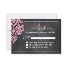 Tarjetas RSVP de Chalkboard Vintage