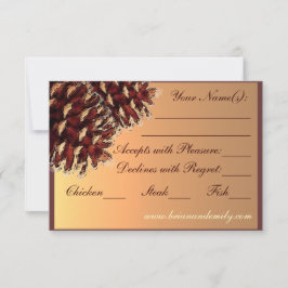 Tarjetas RSVP de cino de pino de temática rusa de 