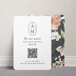 Tarjetas RSVP de código QR de código de arco moder