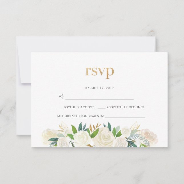 Tarjetas RSVP de color verde (Anverso)