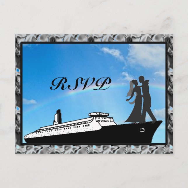 Tarjetas RSVP de crucero boda (Anverso)