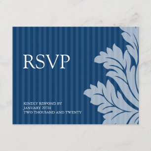 Tarjetas RSVP de Damask Classy