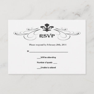 Tarjetas RSVP de Deslizamiento Decorativo Fleur de