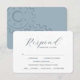 Tarjetas RSVP de elección de comidas para Bodas de