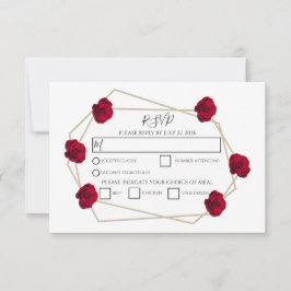 Tarjetas RSVP de elegante matrimonio geométrico ro