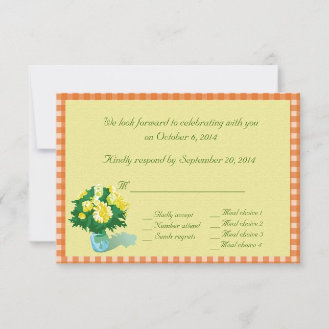 Tarjetas RSVP de estilo de país (Anverso)