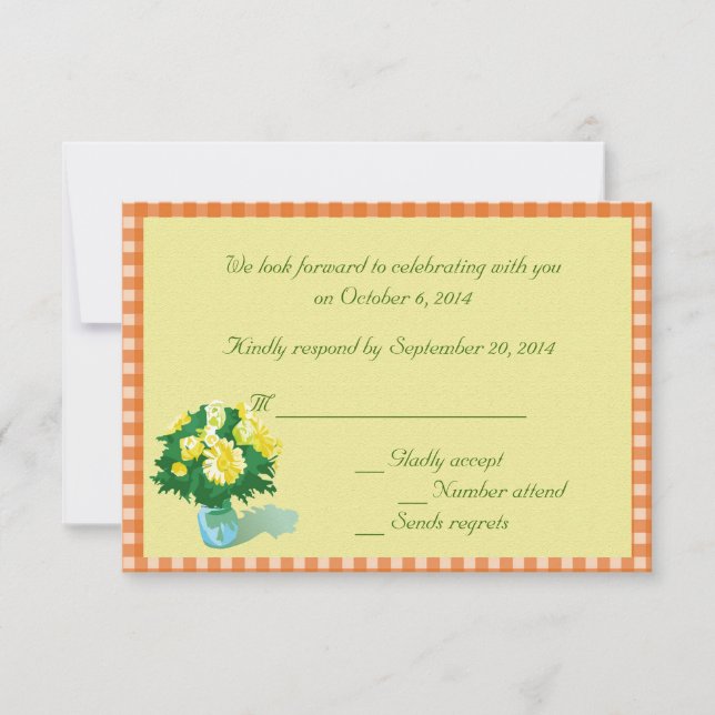 Tarjetas RSVP de estilo de país (Anverso)