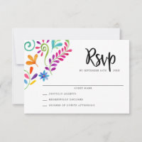 Tarjetas RSVP de Fiesta Boda Mexicana