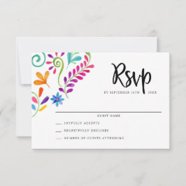 Tarjetas RSVP de Fiesta Boda Mexicana
