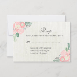 Tarjetas RSVP de flor suave