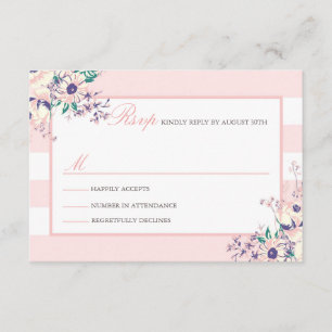 Tarjetas RSVP de Flora de Vintage