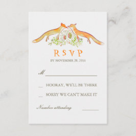 Tarjetas RSVP de Fox Love Wedding