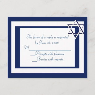 Tarjetas RSVP de invitación a Bar/Bat Mitzvah