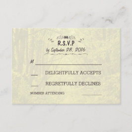 Tarjetas RSVP de la avenida de los árboles de Wood