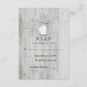 Tarjetas RSVP de la boda de aliento de un bebé rus