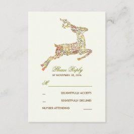 Tarjetas RSVP de la boda de la caída del venado