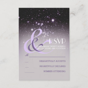 Tarjetas RSVP de la boda de las estrellas del ciel