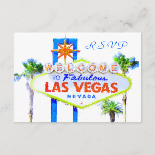 Tarjetas RSVP de la boda de Las Vegas con sobres