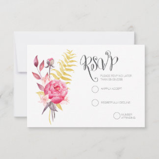 Tarjetas RSVP de la Boda de Oro de la marca Waterc