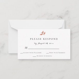 Tarjetas RSVP de la boda de otoño de la acuarela d