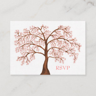 Tarjetas RSVP de la Boda de Perla Sakura con flore