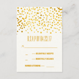 tarjetas RSVP de la boda de Relieve metalizado de 