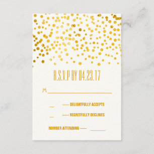 tarjetas RSVP de la boda de Relieve metalizado de