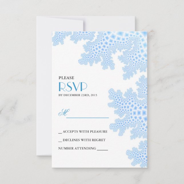 Tarjetas RSVP de la boda de Sea Coral Beach (Anverso)