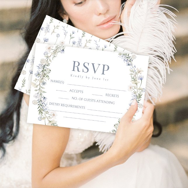 Tarjetas RSVP de la boda de un jardín de flores si (Subido por el creador)