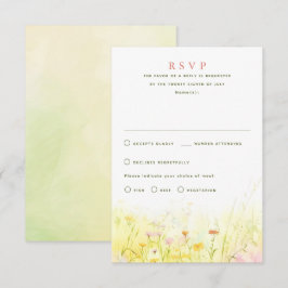 Tarjetas RSVP de la boda de verano de Flores silve