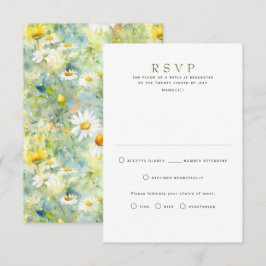 Tarjetas RSVP de la boda de verano de Flores silve