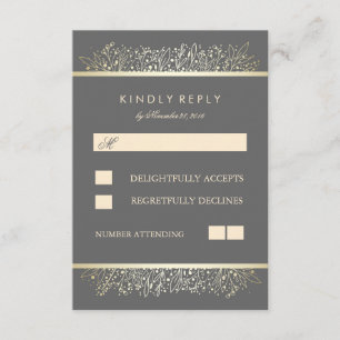 Tarjetas RSVP de la boda del marco de la Moda de a