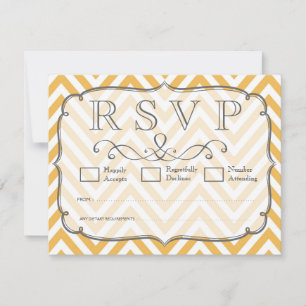 Tarjetas RSVP de la boda del Naranja Tangerine Che