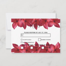 Tarjetas RSVP de la boda frangipani del Plumeria R