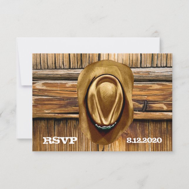 Tarjetas RSVP de la boda occidental (Anverso)