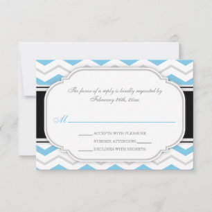 Tarjetas RSVP de la recepción de la boda de Chevro