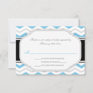 Tarjetas RSVP de la recepción de la boda de Chevro