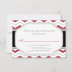 Tarjetas RSVP de la recepción de la boda de Chevro