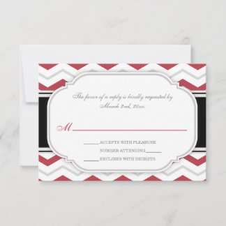 Tarjetas RSVP de la recepción de la boda de Chevro