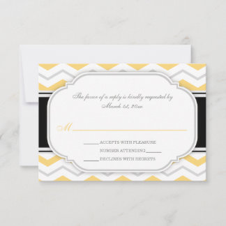Tarjetas RSVP de la recepción de la boda de Chevro