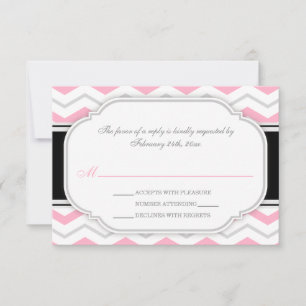 Tarjetas RSVP de la recepción de la boda de Chevro