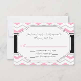 Tarjetas RSVP de la recepción de la boda de Chevro