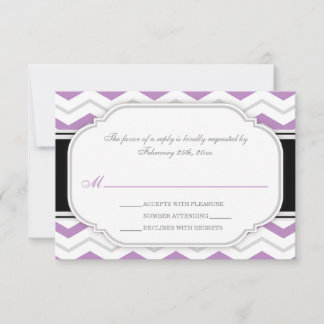 Tarjetas RSVP de la recepción de la boda de Chevro