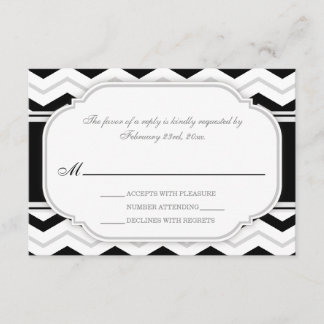 Tarjetas RSVP de la recepción de la boda de Chevro