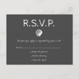 Tarjetas RSVP de la shell de boda de destino de Ch