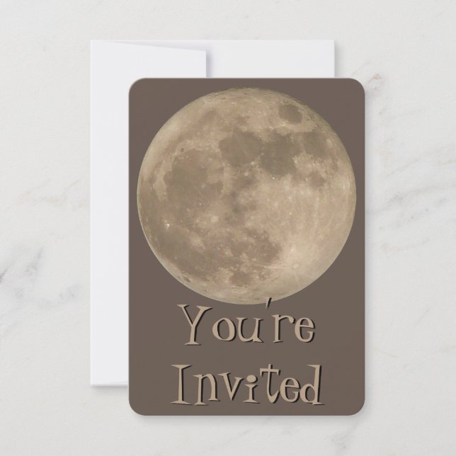 Tarjetas RSVP de Luna Completa Personalizadas (Anverso)