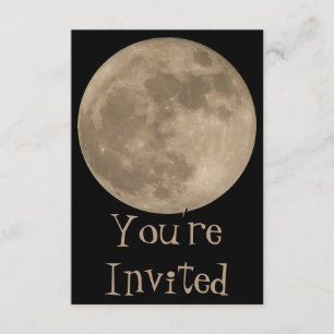 Tarjetas RSVP de Luna Completa Personalizadas